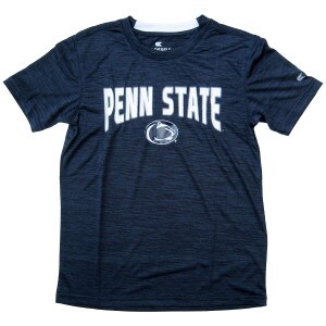 navy youth performance short sleeve t-shirt Penn State & Athletic Logo